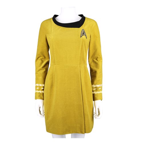 Star Trek the Original Series 50th Anniversary Command Gold Velour Line Dress Prop Replica